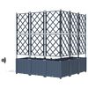 vidaXL Cache-pot de jardin 4 pcs Gris 120 x 120 x 142 cm Acier