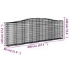 vidaXL Paniers &agrave; gabions arqu&eacute;s 3 pcs 400x30x120/140 cm Fer galvanis&eacute;