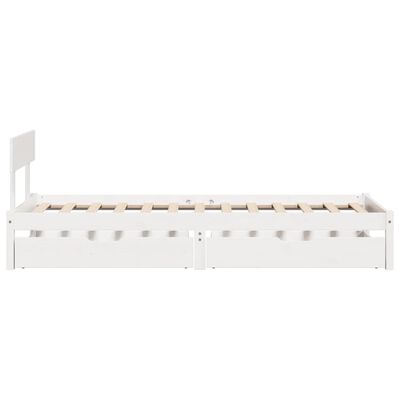 vidaXL Cadre de lit sans matelas blanc 90x200 cm bois de pin massif