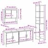 vidaXL Ensemble de mobilier de salle de bain avec &eacute;tag&egrave;re 4 pcs Marron