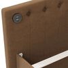 vidaXL Lit avec matelas et &eacute;clairage USB Marron Tissu 90x200 cm