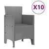 vidaXL Ensemble de salle &agrave; manger pour jardin 11 pcs Gris clair