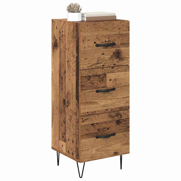 vidaXL Buffet Bois ancien 34 x 34,5 x 90 cm Bois d'ing&eacute;nierie