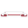 3 &Eacute;tag&egrave;res cubes suspendues MDF stockage livre/DVD blanc/rouge