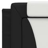 vidaXL Cadre de lit Viana sans matelas noir et blanc 100x200 cm similicuir