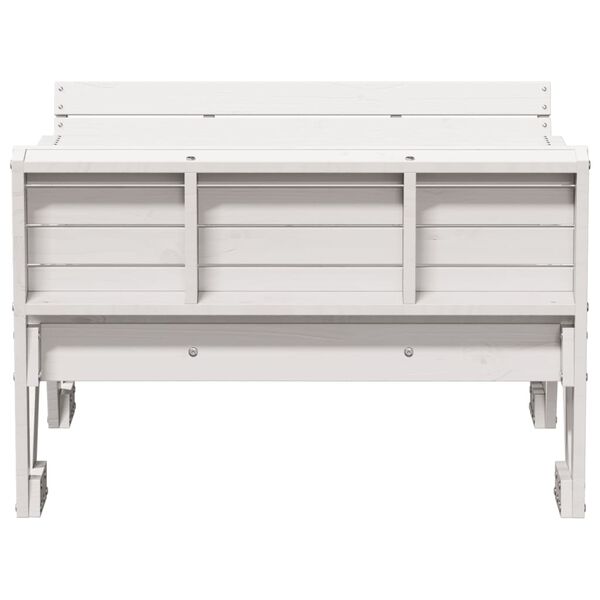 vidaXL Table de pique-nique pour enfants blanc bois massif de pin