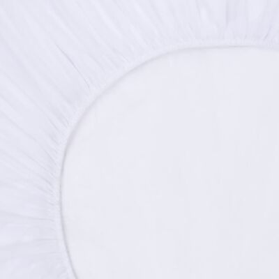 vidaXL Draps-housses imperméables 2 pcs Coton 140x200 cm Blanc
