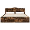 vidaXL Cadre de lit Ch&ecirc;ne fum&eacute; 180 x 200 cm Bois Ing&eacute;nierie