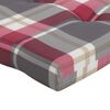 vidaXL Coussins de chaise longue lot de 2 motif &agrave; carreaux rouges