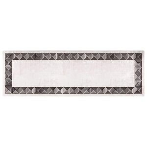 vidaXL Tapis lavable antid&eacute;rapant 80x300 cm Beige clair