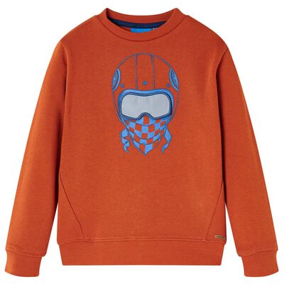 Sweat-shirt pour enfants rouillé clair 92