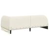 vidaXL Cadre de lit d'angle avec t&ecirc;te de lit Cr&egrave;me 100 cm x 200 cm