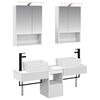 vidaXL Ensemble d'armoire de salle de bain 5 pc Blanc