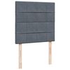 vidaXL Sommier &agrave; lattes de lit et matelas Gris fonc&eacute; 90x190 cm Velours