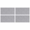 vidaXL Nez de marche Rectangulaire 4 pcs Argent&eacute; 50 x 25 cm Aluminium