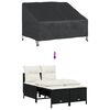 vidaXL Housse de banc de jardin Noir 130 x 95 x 40 / 80 cm Tissu 210D