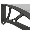 vidaXL Auvent de porte Noir et transparent 100x75 cm Polycarbonate