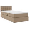 vidaXL Lit avec rangement et matelas Cappuccino 90 x 200 cm