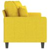 vidaXL Canap&eacute; &agrave; 2 places Jaune clair 140 cm Tissu