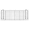 vidaXL Mur en gabion pour poubelles Acier galvanis&eacute; 325x100x110 cm