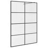 vidaXL Paroi de douche avec verre ESG transparent 140x195 cm Noir
