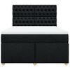 vidaXL Sommier &agrave; lattes de lit avec matelas Noir 140x200 cm Tissu