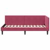 vidaXL Cadre de lit d'angle avec t&ecirc;te de lit Bordeaux 100 cm x 200 cm