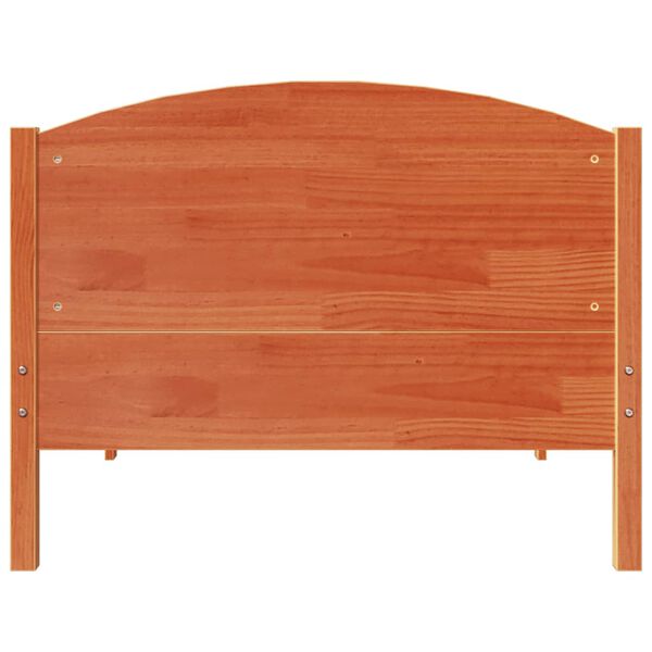 vidaXL Cadre de lit sans matelas cire marron 75x190 cm bois pin massif