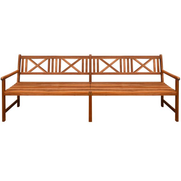 vidaXL Banc de jardin avec coussins 240 cm Bois solide d'acacia