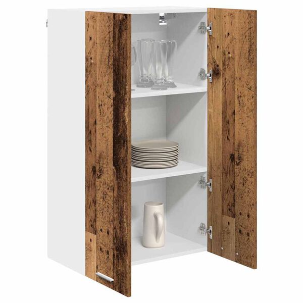 vidaXL Armoire suspendue avec stockage Bois ancien 60 x 31 x 100 cm