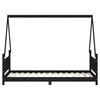 vidaXL Cadre de lit pour enfants noir 90x190 cm bois de pin massif