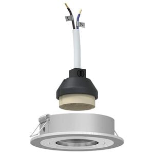 vidaXL Projecteur 6 pi&egrave;ces Argent&eacute; 9 x 9 x 2 cm Aluminium