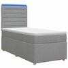 vidaXL Lit boxspring avec matelas Gris clair 80 x 200 cm Tissu