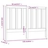 vidaXL T&ecirc;te de lit Gris 126x4x100 cm Bois massif de pin