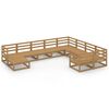 vidaXL Salon de jardin 10 pcs bois de pin massif