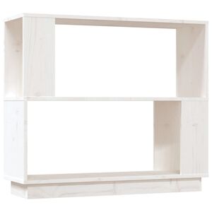 vidaXL Biblioth&egrave;que/S&eacute;parateur de pi&egrave;ce Blanc 80x25x70 cm Pin solide
