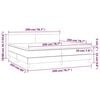 vidaXL Sommier &agrave; lattes de lit avec matelas Rose 200x200 cm Velours