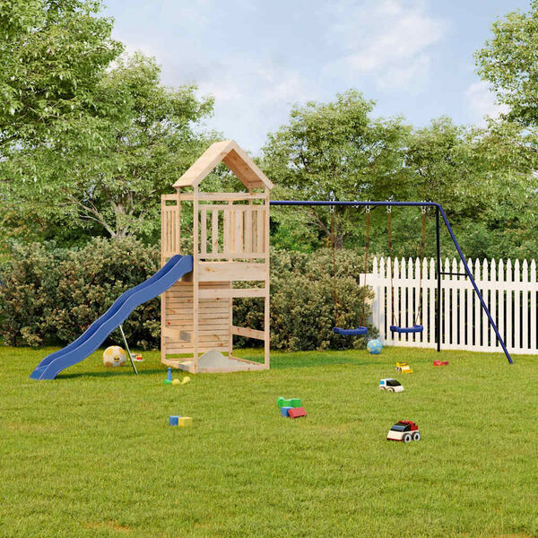 vidaXL Aire de jeux d'ext&eacute;rieur bois de pin massif