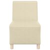 vidaXL Unit&eacute; de Sofa Modulaire Sans Accoudoirs 3 pcs Cr&egrave;me