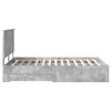 vidaXL Cadre de lit Gris b&eacute;ton 140 x 190 cm Bois d'ing&eacute;nierie