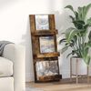 vidaXL &Eacute;tag&egrave;re &agrave; magazines avec &eacute;tag&egrave;re Ch&ecirc;ne fum&eacute; 43 x 11 x 102 cm