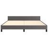 vidaXL Cadre de lit avec t&ecirc;te de lit sans matelas gris 180x200 cm