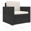 vidaXL Salon de jardin 13 pcs avec coussins R&eacute;sine tress&eacute;e Noir
