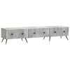 vidaXL Meuble TV Gris b&eacute;ton 147 x 34,5 x 30 cm Bois d'ing&eacute;nierie