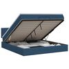 vidaXL Lit ottoman avec matelas Bleu 180 x 200 cm Tissu