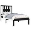 vidaXL Cadre de lit sans matelas noir bois massif
