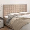 vidaXL T&ecirc;te de lit avec oreilles Cappuccino 203x16x118/128 cm
