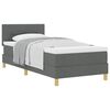 vidaXL Lit &agrave; ressorts avec matelas Gris fonc&eacute; 90 x 200 cm tissu