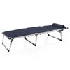 Campart Travel Chaise longue de camping pliable Rome Bleu 200x67x35cm