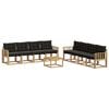 vidaXL Ensemble de canap&eacute;s d'ext&eacute;rieur 9 pcs Blanc et noir